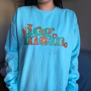 Blooming Light Blue Crewneck